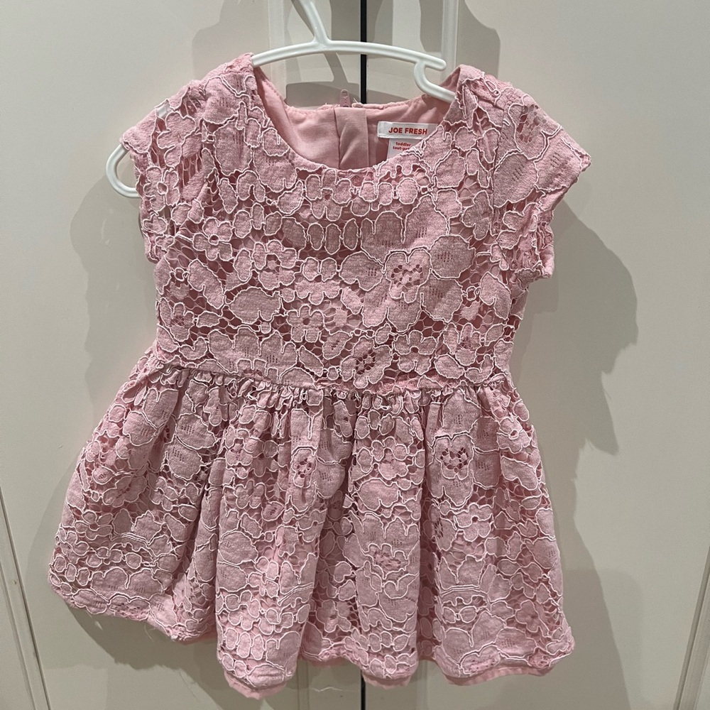 Joe Fresh Pink Lace Kids Formal Dress